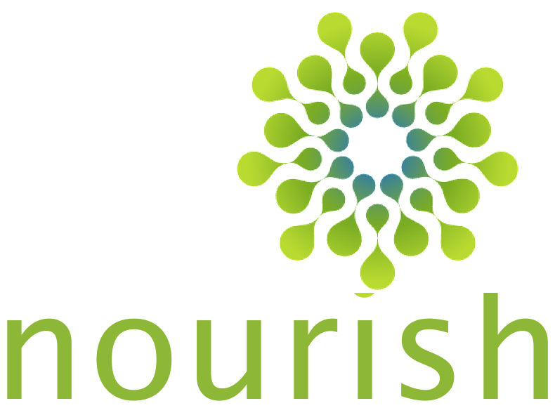 Nourish burst-over-i logo
